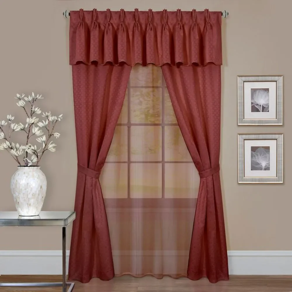 Achim Home Furnishings Fairfield Window in a Bag, 55 63-Inch, Chocolate, W x 84